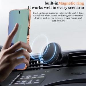 For Magsafe Magnetic Wireless Charging Phone Case for OPPO Find N3 Flip Find N2 Flip Leather Shockproof Protective Back Cover