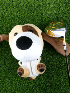Golf Head Cover Cute Dog Headcover Universal Fit for 460cc Driver & Fairway Wood Unique Golf Equipment Perfect Golf Gift