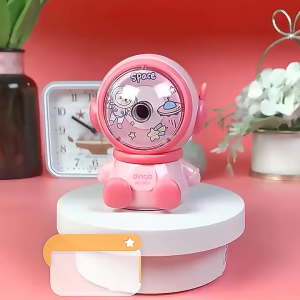 Cartoon Astronaut Kids Rotary Pencil Sharpen Duty School Stationery Supplies Automatic PencilSharpen