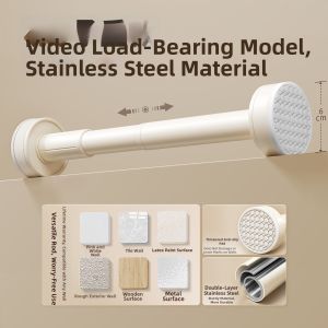 WEILAISHI | Telescopic No-Drill Curtain Rod Set