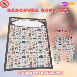 QL- 020 || Bedcover Bayi Set Lengkap ( Bedcover Bantal Guling Bayi Bantal Peyang) Kado Bayi