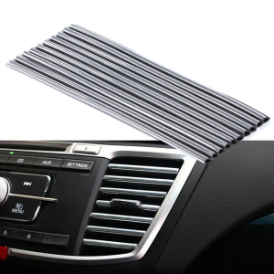 Automotive Vent Decoration Embellishment Strips Flexible Bright Color Air Outlet Trim Car Interior Styling Upgrade Parts