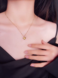 ❤️สร้อยคอจี้รูปหัวใจ❤️สร้อยใจเดียว งานไทเทเนียมชุบ งานดีงานสวย ใส่แล้วไม่อายใคร พร้อมส่งจ้าสาวๆ