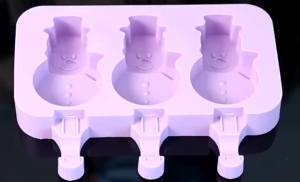 3 Cells Silicone Mould Popsicles Ice Lolly Molds W/ Lid Food Grade DIY Ice Cream Mould Tools