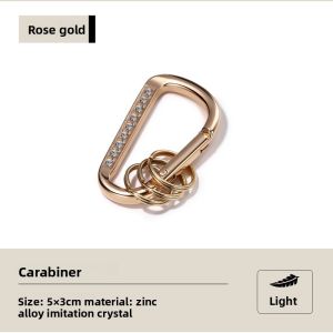 Simplified Mountaineering Car Keychain Waist Hanging Ring Hook Key Chain Automobile Accessory Compact Personal Driving Item