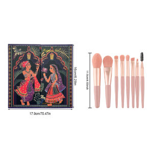 VERONNI | 72 Colors Eyeshadow Palette with 8Pcs Makeup Brushes Matte Shimmer Glitter Bright Colorful Eye Shadow Makeup Kit for Party Stage