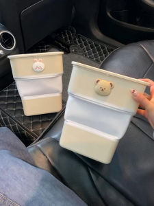 Thùng Rác Xe Hơi Gấp Gọn Chống Thấm Nước Thùng Đựng Đồ Vệ Sinh Trong Suốt Hình Vuông 5L Dùng Trong Nhà Cửa