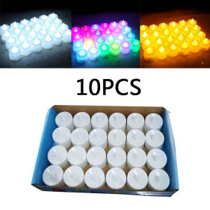 【Hot Sale】10PCS LED Candle Light For Christmas Wedding Party Decoration Lamp With Battery