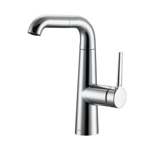 Pull-out Bathroom Faucet for High Sink