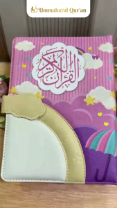 Quran Waqaf Ukuran A5 Kaleb Jaket Kancing Desain Payung Pink Isi Blok Latin Terjemah Perkata