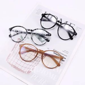 【Pharaoh🎀COD】 Kirim kantong debu kacamata/Kacamata Cat Eye Pria Dan Wanita Modern Bisa Minus Anti Blueray Bentuk Bulat Gaya Korea