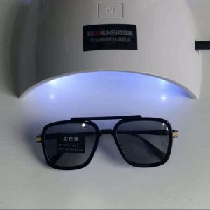 XUESHE วินเทจ แว่นตา แฟชั่น สแควร์ แว่นตากันแดด Tony Stark แว่นตาสำหรับผู้ชายผู้หญิง