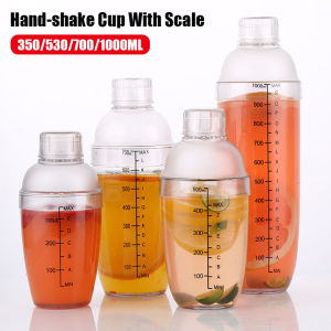 1Pc Transparent Hand Shake Bar tool Bar Ttensils Cocktail Shaker Drink Bottle Shaker Cup Mixer Barware 350/530/700/1000ML
