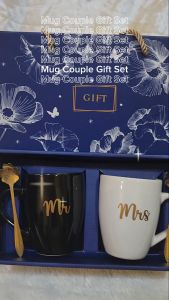 Hampers Mug Couple Keramik Set Kado Pernikahan dengan Gift Box