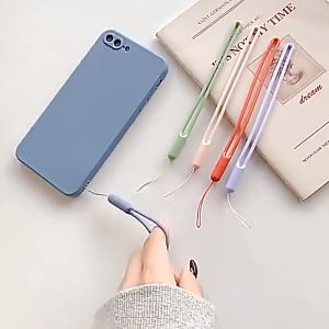 SK-C1254 Tali Gantungan Hp Silikon Pendek Universal Warna Macaron / Phone Strap Lanyard Serbaguna