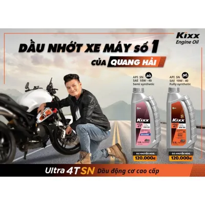 Nhớt Kixx ultra xe tay ga 5W40 nhập khẩu Hàn Quốc nhớt Kixx 5W40 cho xe tay ga chai 800ml