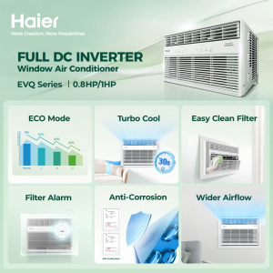 [ONLINE EXCLUSIVE] Haier HW-10EVQ35 1.0 HP Eco Cool Full DC Inverter Window Type Aircon | With Remote