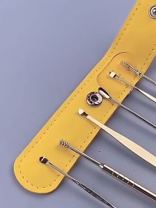 Korek Kuping Stainless 6in1/Alat Pembersih Telinga Stainless Steel Aman Digunakan