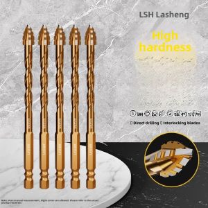 MONLEYTA | German Upgraded Four-Blade Sawtooth Eccentric Drill Bit For Tile Concrete High Hardness Dry Hole Drilling Special Electric Drill Head