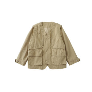 Family Matching Korean Style Workwear Jacket Cotton Breathable