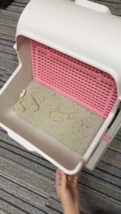 Cat Toilet Extra Large Semi-Automatic Pet Semi-Enclosed Litter Box Semi Automatic ( Semi Auto )