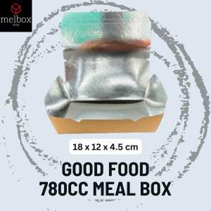 [50 pcs] 780cc SILVER Meal Box Silver Take Out Disposable