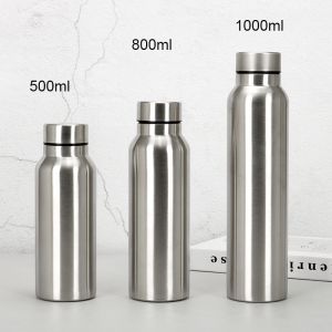 Creative Design Large Capacity Stainless Steel Outdoor Sports Kettle Portable Mountaineering Bottle Single Layer Water Cup