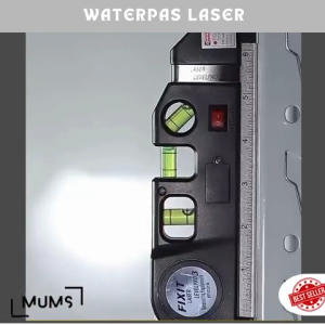 FIXTA Waterpass Laser Kombinasi Penggaris Meteran Tukang Digital Multifungsi 250 cm Level Pro 3 - MRG