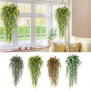 Artificial Eucalyptus Ivy Fake Foliage Flower Hanging Plants Indoor Wall-mounted Vines Leaves Home Outdoor Wedding Decor