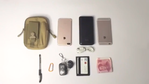 กระเป๋าสะโพกสำหรับผู้ชาย รุ่นใหม่ ทรงตั้งตั้ง อเนกประสงค์สำหรับเก็บอุปกรณ์ EDC คุณภาพสูง ทนทาน สำหรับใช้งานกลางแจ้ง-แถมหัวเข็มขัด