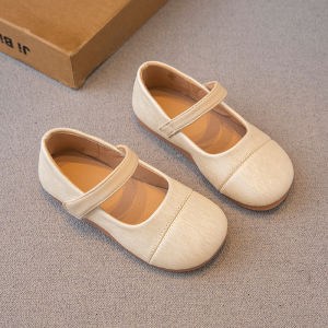 Girls Leather Shoes 2024 Spring & Fall New Childrens Shoes Little Girl Princess Shoes Soft Bottom Gommino Casual Flats Tide