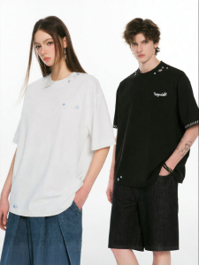 FORNINES | Embroidered Loose T-Shirts