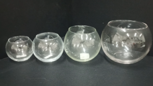 Round Glass Fishbowl Candle Holder