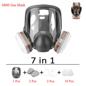 7 in 1 6800 Gas Mas Large View Full Face Multi-function  Dust Chemical Spray Painting Respirator Vapour Gas Mask