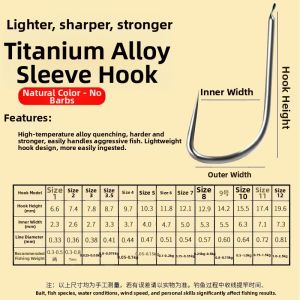 Extra Fine Flat Titanium Alloy Fishing Hooks