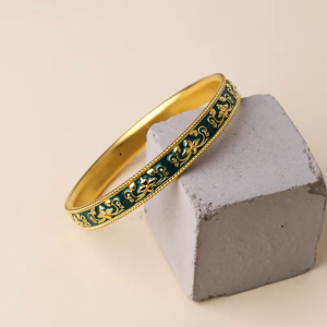 Chow Sang Sang 周生生 999 Pure Gold Cultural Blessings Cultural Opulence Bangle for Women (08 Wrist size 15-16cm) 95631K
