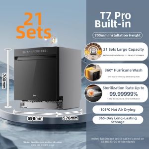 Midea | Versatile Auto Wash and Sanitize Dishwasher 21 Sets