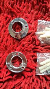 Curtain Chrome Flanges Seat 3/4 per pair (tox and screw included)