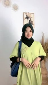 Nagita Long Dress Panjang Dewasa Viral # Nagita Long Square Panjang Bahan Crincle Airflow Premium