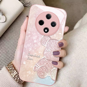 เคสโทรศัพท์มือถือฝังเพชรคริสตัลระยิบระยับพร้อมตุ๊กตาหมีลายการ์ตูนสำหรับ OPPOA3Pro แบบป้องกันการตกหล่น สไตล์หรูหรา