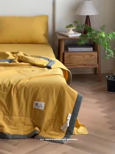 ผ้าคลุมเตียงผ้าฝ้ายเกรด Aผ้าคลุมไหล่ Universal Quilt สำหรับฤดูหนาวสี่ฤดูไรฝุ่นทำความสะอาดง่าย ผ้านวมนุ่มสบาย