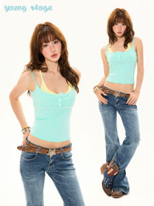 youngstage | Color Block Spicy American Style Summer Casual Inner Wear Short Top