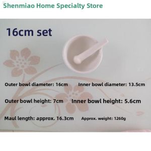 New Ceramic Medicine Grinding Pestle Mortar Pestle Cylinder Grinding Bowl Grinding Rod Kitchen Cooking Tools Garlic Press
