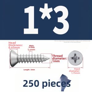 BAIRUITE | Cross Recessed Flat Head Stainless Steel Self-Tapping Screw
