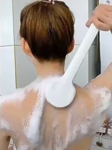 17KM B1T1 Long Handle Body Exfoliating Brush Back Massage Shower Spa Foam Bath Brush