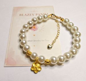 ✨ Handmade Pearl Bracelet | One-of-a-Kind Design ✨