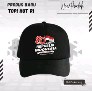 Terbaru Topi Jaring Trucker 80 Th Kemerdekaan republik Indonesia | Topi 17 Agustus | Topi 17 Agustus Hut Kemerdekaan Indonesia