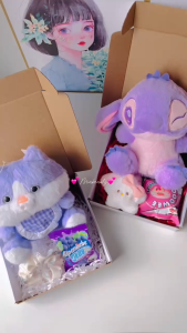 [Hàng Sẵn HCM] Set Quà Hộp Meka Gấu Bông Siêu Xinh Có Đèn Tặng Sinh Nhật Dịp Lễ