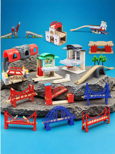 Expandable Wooden Train Track Toys