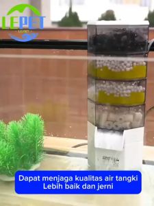 LEPET Filter air kura kura Low Water XP01B/XP01C / Filter Turtle Tank Aquarium kura filter bertingkat